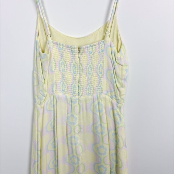 Aritzia Sunday Best Sundeh Yellow Retro Print Mini Dress XS - Picture 4 of 5